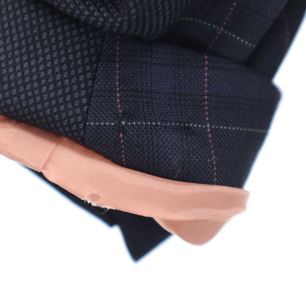 Paul Smith Made In Japan Check Pattern Tailored Jacket 40 Navy Women Used