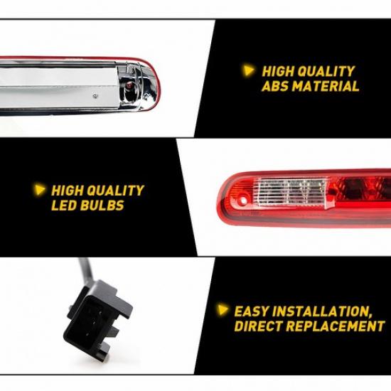 For Chevy 2007-13 Silverado GMC Sierra Red LED 3RD Third Brake Light Cargo Lamp