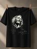 Hasta Siempre Robe Monochrome Smiling Portrait Art With Handwritten Lyrics And Soft Tribute Sketch Unisex All Tshirt