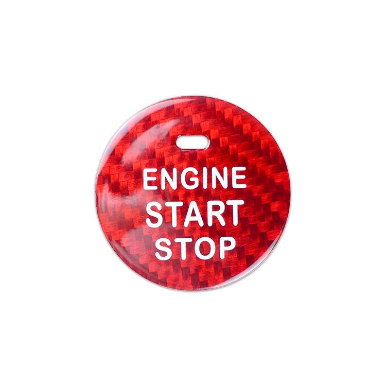 Car Carbon Fiber Sticker for One-button Start of Subaru WRX Forester Outback Car Ignition Switch  Interior Accessories