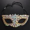 Stonefans Bling Masquerade Face Mask Crystal for Wonen Party Cosplay Carnival Adjustable Rave Statement Rhinestone Mask Jewelry