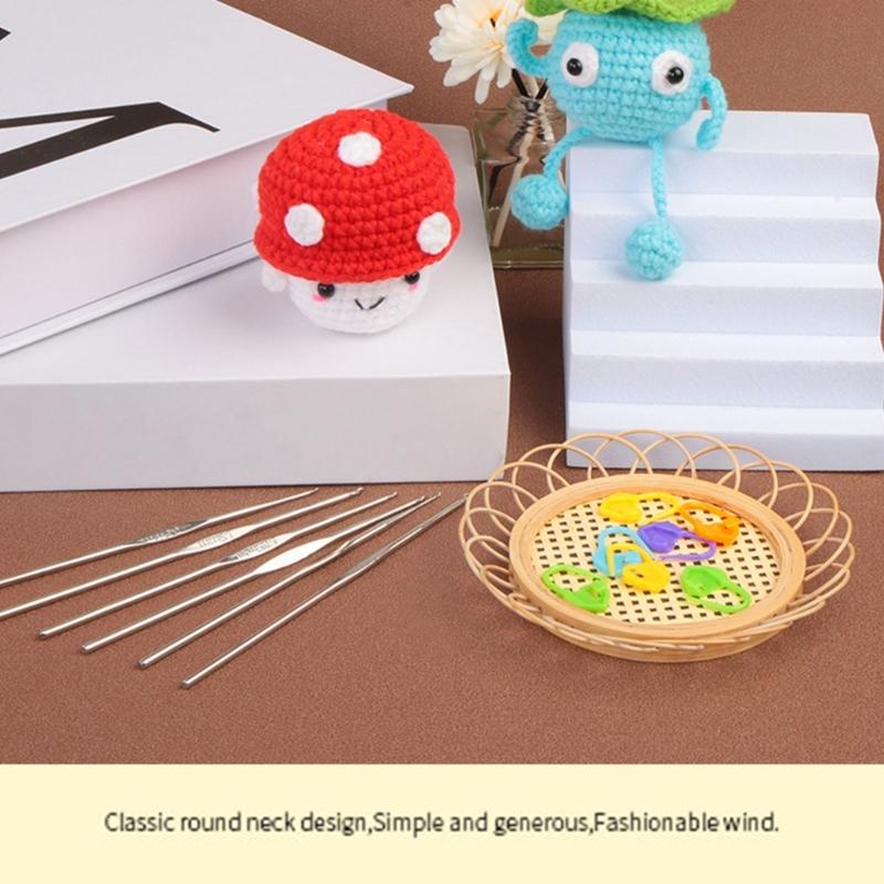 15/16 Pieces Ergonomic Crochet Hooks Set Long Crochet Needle for Beginner Hand Knitting DIY Sweater Scarf Lacework Craft
