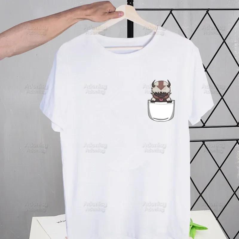 Appa YIP YIP Avatar Kreslené Tričko Pánské Retro Poslední Vládce Vzduchu Vrcholy Trička Harajuku Tričko Streetwear Hip Hop Pánská Trička