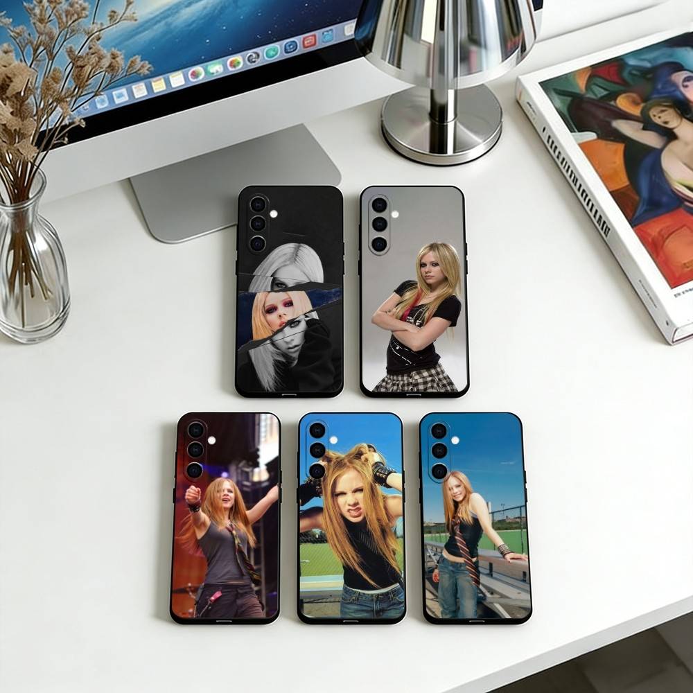 Avril Ramona Lavigne Phone Case For Samsung Galaxy A73,A72,A71,A70,A53,A52,A51,Soft Silicone Black Cover