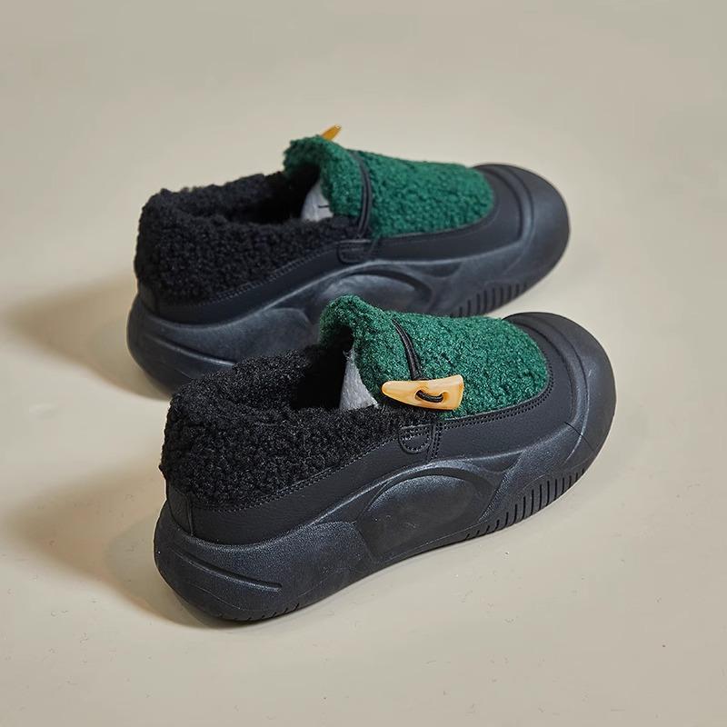 Lamb Wool Shoes Women's Winter Wear 2025 New Muffin Platform Casual Sports Bread Shoes Warm Cotton Shoes