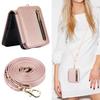Applicable to Samsung Z Flip6 mobile phone case Z Flip5 solid color zipper change bag card holder diagonal strap
