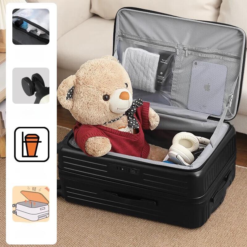 OEING Women s Expandable Side-Opening Luggage