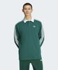 3-Stripe Rugby Long Sleeve Polo - Green / Ke3572