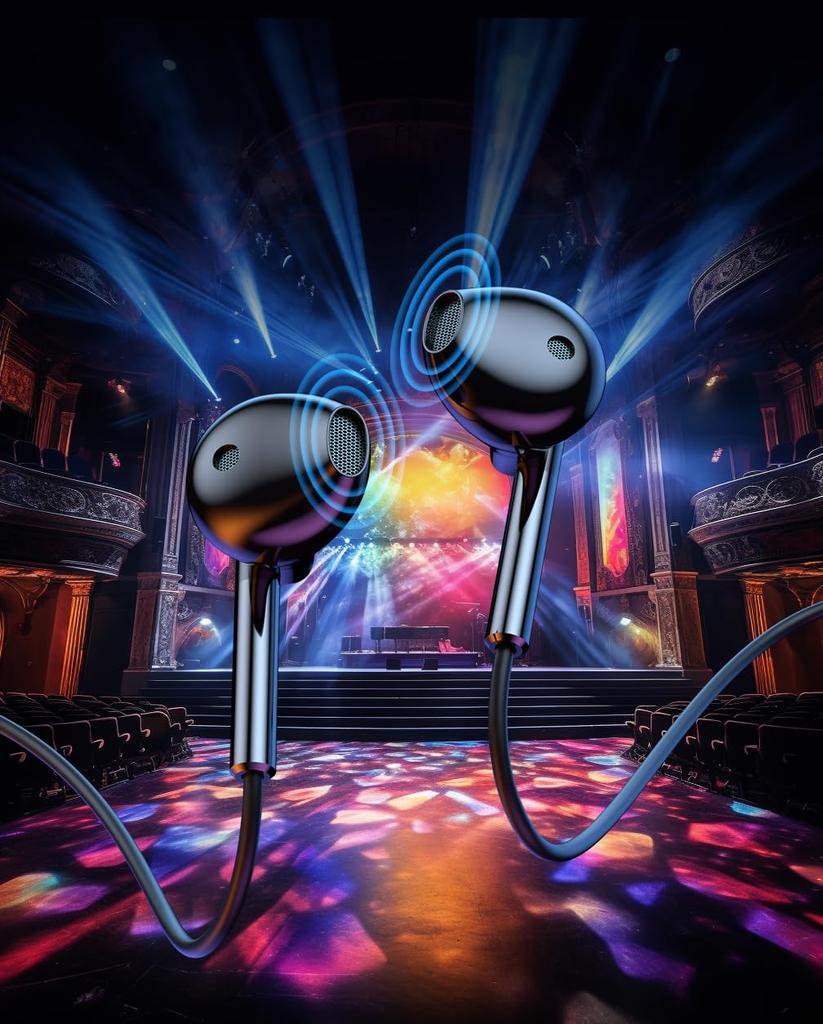 Latest Wired with Microphone for Volume Noise Compatible with iPhone iPhone iPad Air [2024 Model] Type-C Earphones, Earphones, Type-C Earphones,