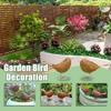 Funny Iron Art Bird Ornaments Rusty Retro Bird Statue Metal Bird Sculptures  Outdoor Lawn