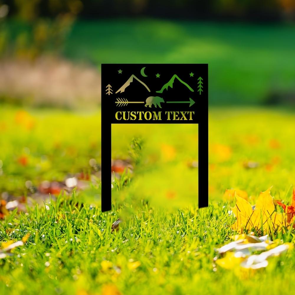 Elegant Custom Metal Garden Stakes Personalized Lawn Address Sign Outdoor Decor