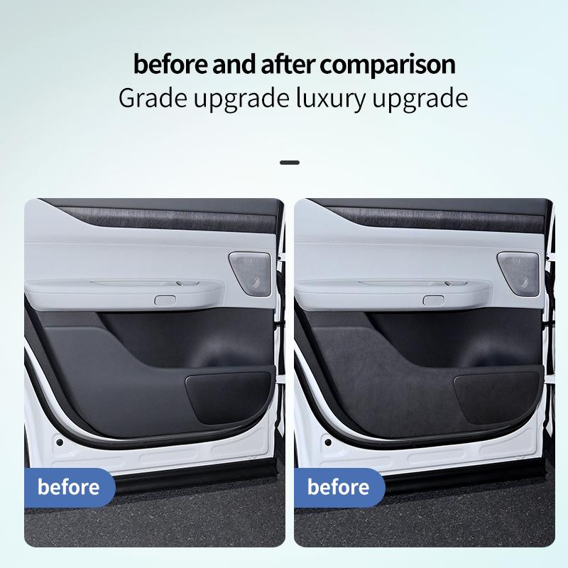 Door guard pad suitable for NIO ES8 dedicated anti-kick pad 23-24 models; imitation suede car door interior protection