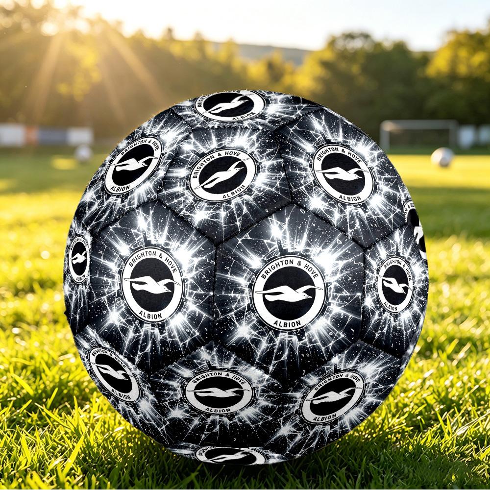 Brighton & Hove Albion FootballPrinted Size 5 Soccer Blbion Football, Anti Slip Adult Match Football Souvenir for Football Fans