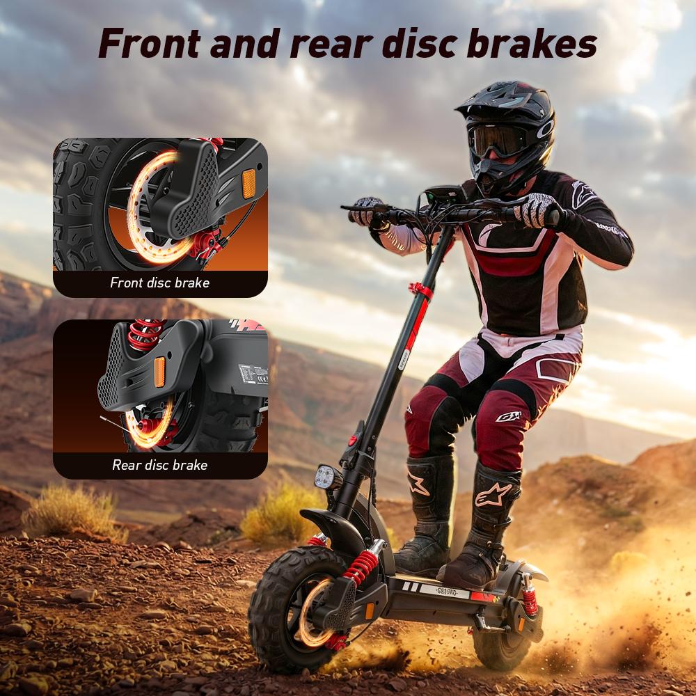 iScooter GX3 Pro Electric Scooter1200W 15.6Ah 11'' Off-Road Tires 25KM/H Max Speed 45KM+ Range Adult Electric Scooters