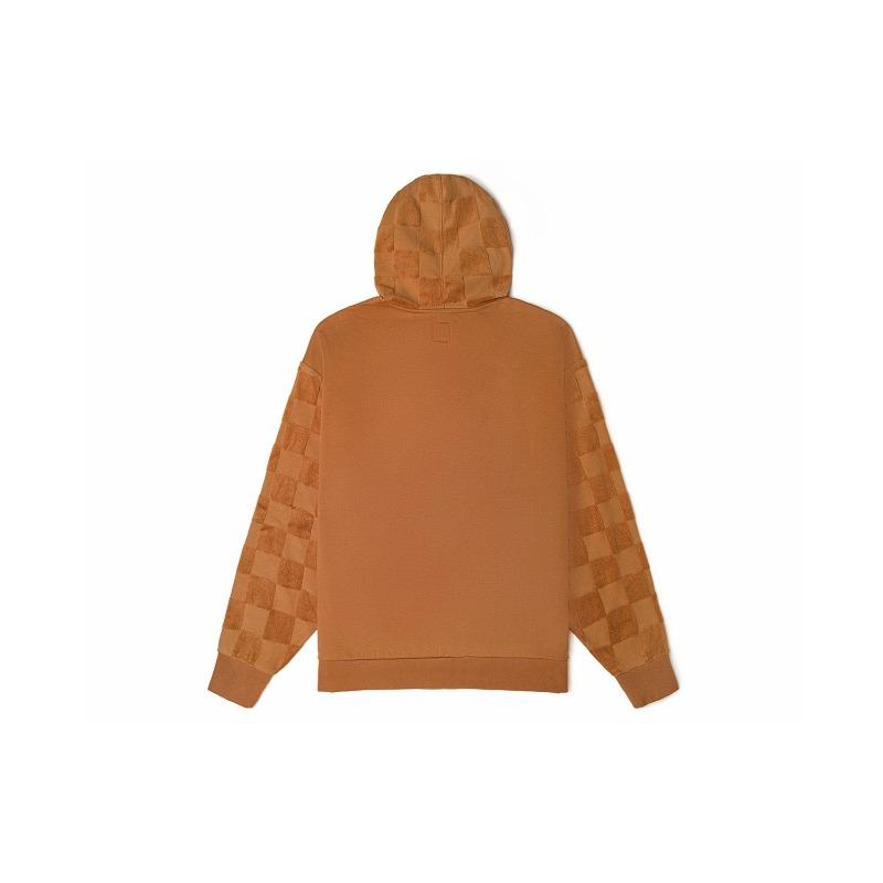 Vans X Emma Mulholland Retro Checkered Design Drawstring Hoodie With Long Sleeves FW22 Women Tops Coffee VN0A7YKNYLY