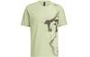 T Shirts Men's Green Crew Neck Moderate Straight Fit HE5174