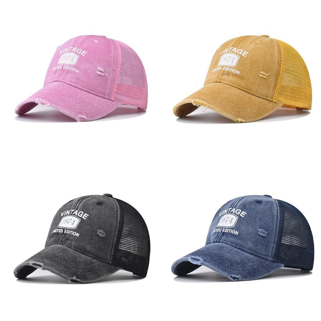 Cap Cotton Baseball Embroidered Geometric Features Summer Outdoor Activities