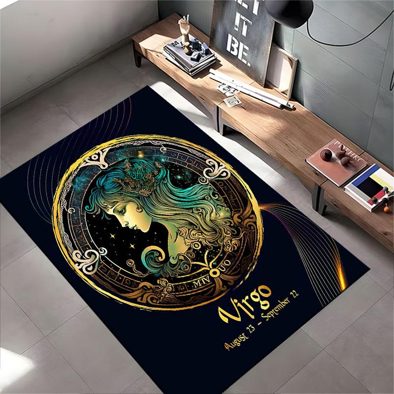 Virgo Zodiac Artistic Carpet Suitable As a Non-slip Mat for the Living Room or Bedroom Sofa