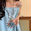 Adjustable Volcanic Rock Necklace Long Chain Starfish Clavicle Chain Versatile Accessory
