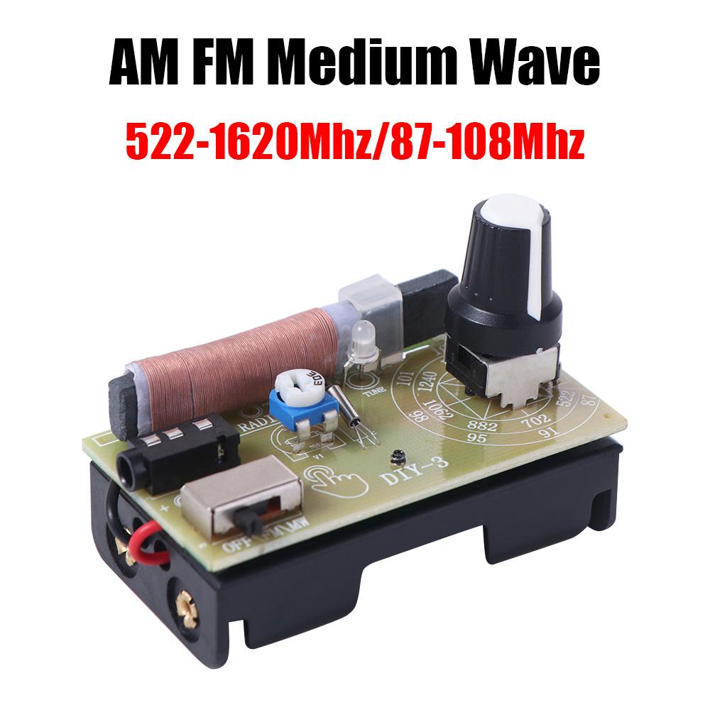 87-108Mhz Medium Wave AM FM Radio Receiver Teaching Parts 2 Band Headphone Radio Kit  Teacher