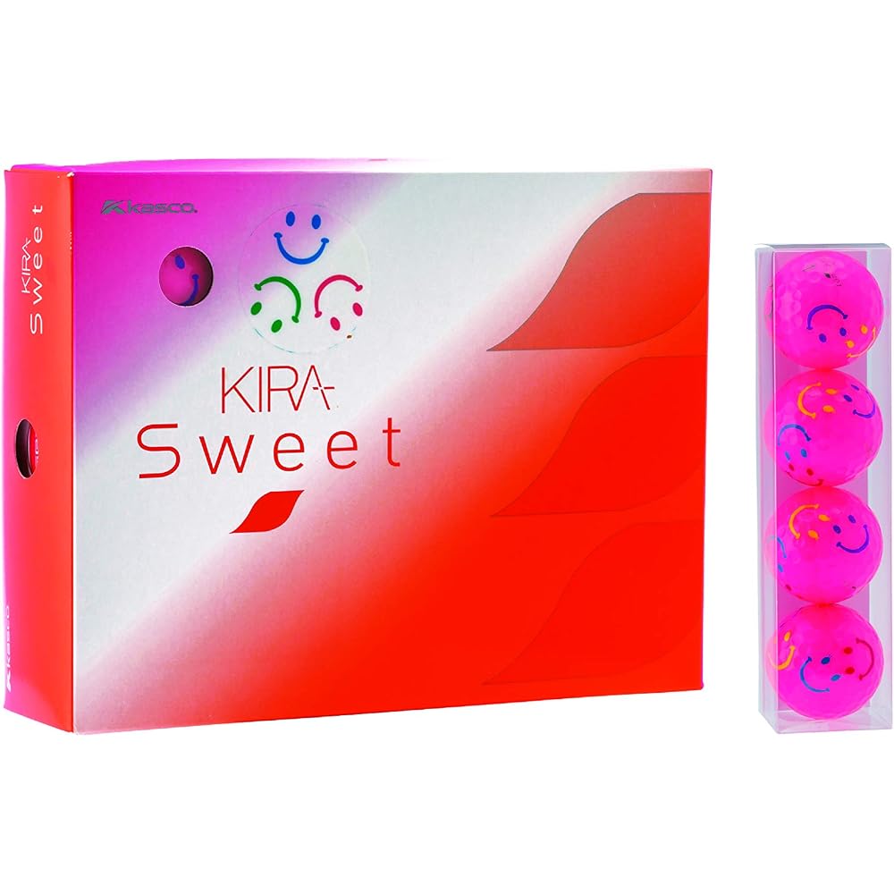 Kasco KIRA Sweet Women s Golf Balls Full Character Pink 12 Pack Ionomer Cover Material