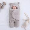 Imitation Berber Fleece Newborn Baby Sleeping Bag Warm Baby Blanket Newborn Swaddle Wrap  Winter