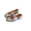 Cowhide Version~ Thick-soled Inner Height Increase Mary Jane Shoes Women's 2025 New One-word Buckle Velcro Single Shoes Ballet Shoes