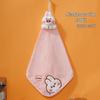 3D Cartoon Cute Hanging Hand Towel - Absorbent Coral Fleece Embroidered Cloth for Kitchen & Kids