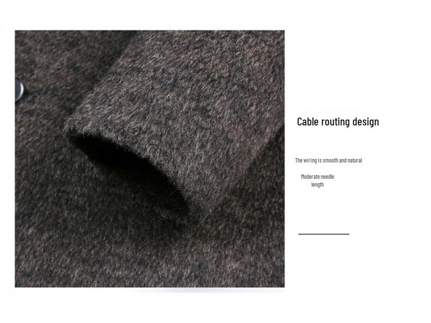 Men's Premium Double-Sided Wool Alpaca Double-Breasted Long Coat for Autumn/Winter