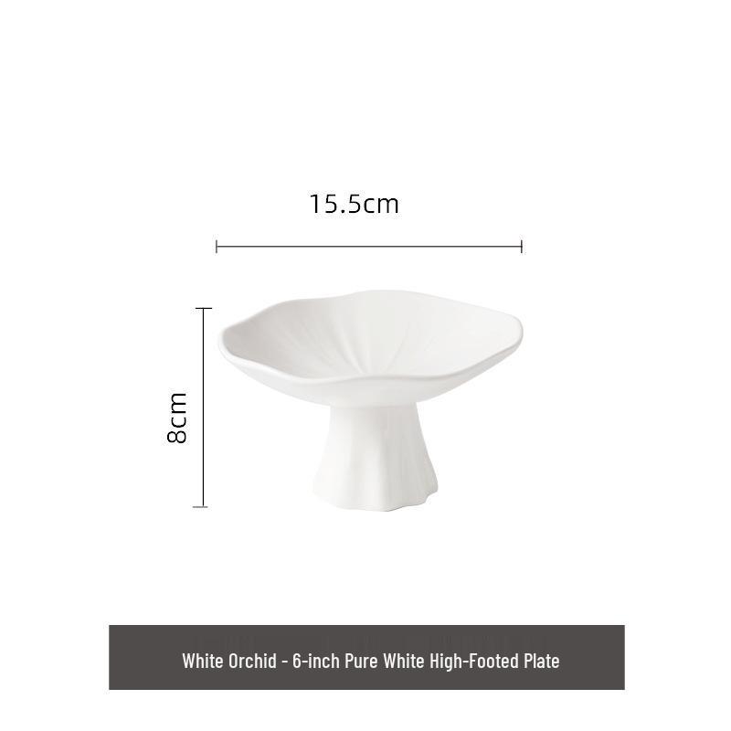 Elegantní keramický dezertní talíř pro předkrmy, studená jídla a ovoce