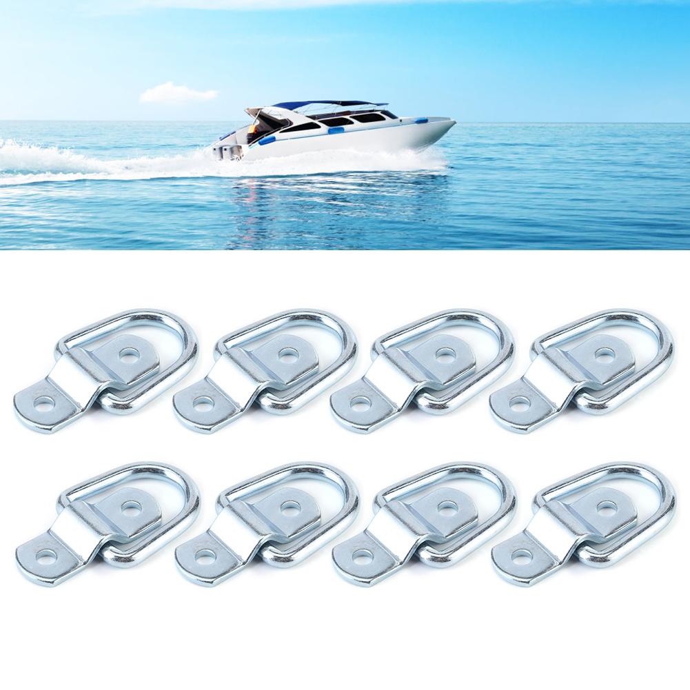 8Pcs Tie Down D Ring Load Anchor Forged Lashing Ring for Truck Trailers Boats