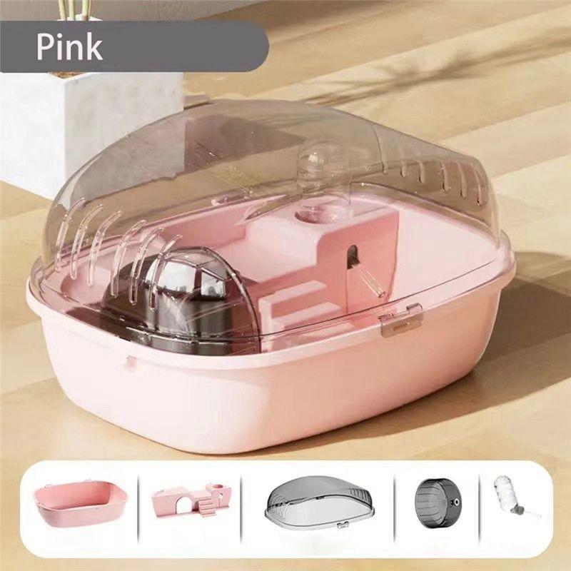 A20F-Hamster Cage Running Roller Skating Transparent Castle Suitable Mice Hamster Guinea Pig Small Animals Accessories
