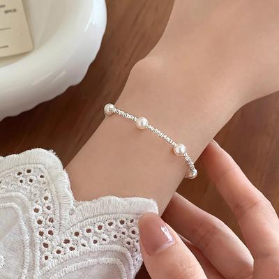 Perlový náramek Dámský Niche Design Temperament Všestranný Elegantní Lehký Luxus Perlový náramek Dámský