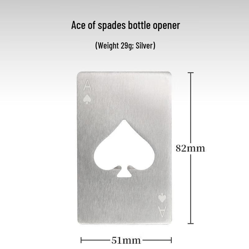 Ace of Spades Card Style Bottle Opener