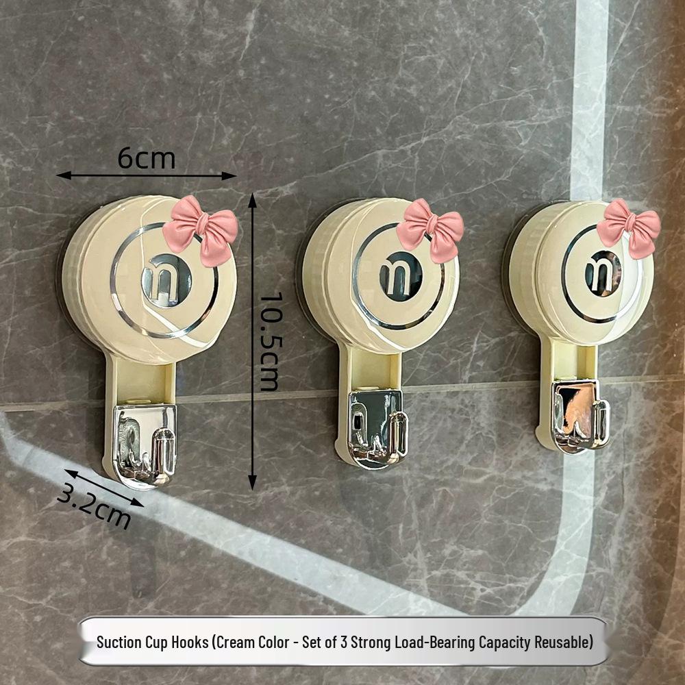 Powerful Suction Hook – No-Drill, No-Trace Adhesive for Bathroom Doors and Walls, Ideal for Towels and Clothes.