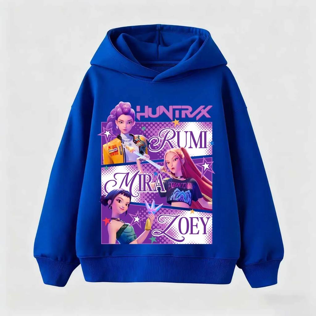 2025 KPop Demon Hunters Hoodie Fashion Rumi Sweatshirt Pullover Cute Long Sleeve Autumn Boys Girls Cartoon Y2K Hoody Sportswear