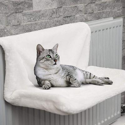 Katzenbett, abnehmbare Fensterbank, Katzenheizkörper-Lounge-Hängematte für Katzen, Kitty-Hängebett, gemütliches Träger-Haustierbett, Sitz-Hängematte