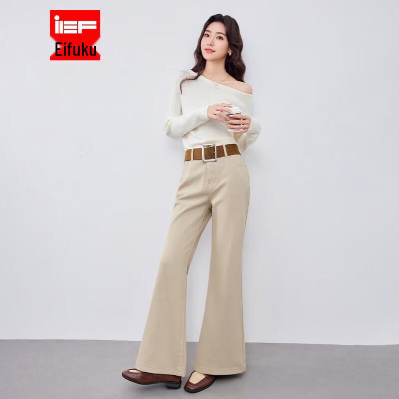 IEF Aiyifu Women s Elegant French Retro Flared Pants M