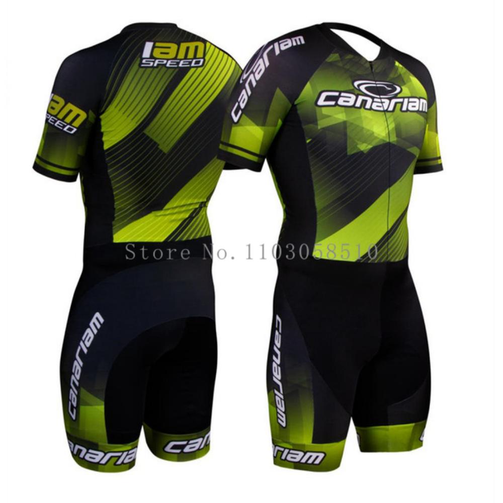 Canariam Men's Skate Suit Roller Skate Speed Race Fast Skat Speed Skats Ciclismo Skating Jumpsuit Pro Team Tights Skinsuit 2025