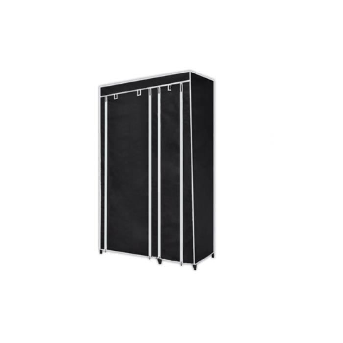 VidaXL Garde-robe pliable Noir 110 x 45 x 175 cm