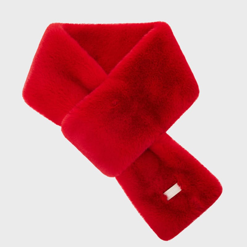 molliolli MING fur muffler [red]