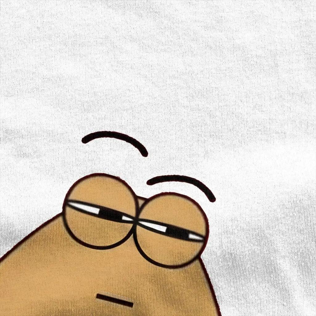 Verwirrtes Pou Mein Haustier Alien Herren Damen T-Shirt Anime Spiel The Maw Merchandise Vintage T-Shirts T-Shirt Baumwolle Übergröße Kleidung