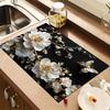 1Pcs Rubber Drying Mat With Durable For Coffee Shop Restaurant Kitchen Carpet Tableware Durable Diatom Mud Table Mat Pet Mat