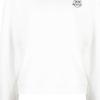 PINKO Solid Color Logo Print Round Neck Pullover Casual Sweatshirt Women sweatshirt White 100352-A0KN-Z07