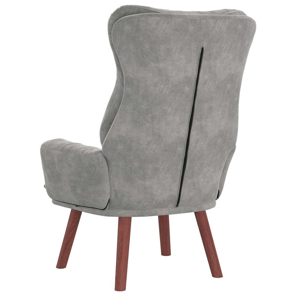 Armchair Light Grey 69 X 74 X 93 Cm Velvet