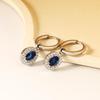 Clearly Colored Cubic Zirconia Drop Earrings For Woman Dancing Party Accessories Luxury Shiny Zircon Geometric Clip