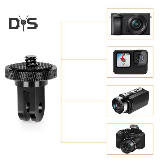 Action Camera Tripod Mount for Insta360 for GOPRO 1/4-inch Screw CNC Aluminum Alloy Mini Tripod Adapter Sports Camera Accessories