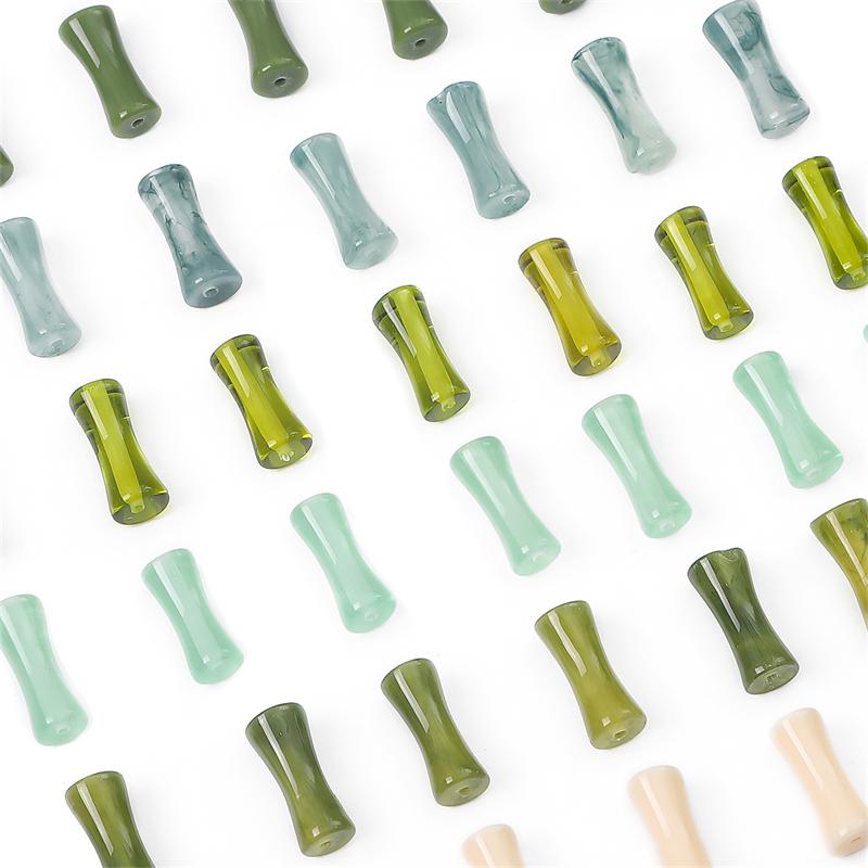 5/10Pcs Style Chinois Rétro Polyvalent Résine Bambou Joint Perles Pour COLLIER À FAIRE SOI-MÊME Bracelet Boucles D'oreilles Fabrication De Bijoux Artisanat Accessoires