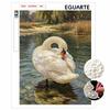 This Pearl Painting Kit Features a Beautiful Swan In 5D Pearl Mosaic Art Style. Designed for Home Wall Decoration.