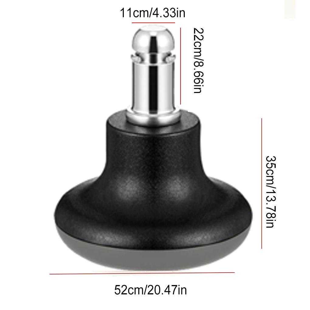 5 Pack Office Chair Wheels PU Practical Design Firm Bear More Weight Non-slip Protect Floor Fixed Wheel Replace Parts for Chairs